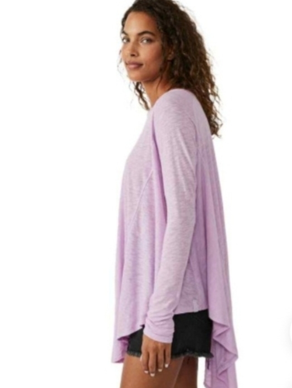 Nwt Free People Women's Aria Trapeze Top in Pastel Purple